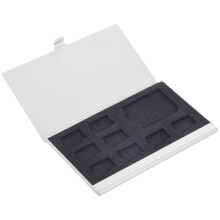Scatola di immagazzinaggio per 9 schede di memoria Micro-SD/SD - custodie protettive in metallo (8 TF e 1 SD)