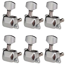 6R semi-open tuning mechanism for electric guitar, replacement part for musical guitar.
