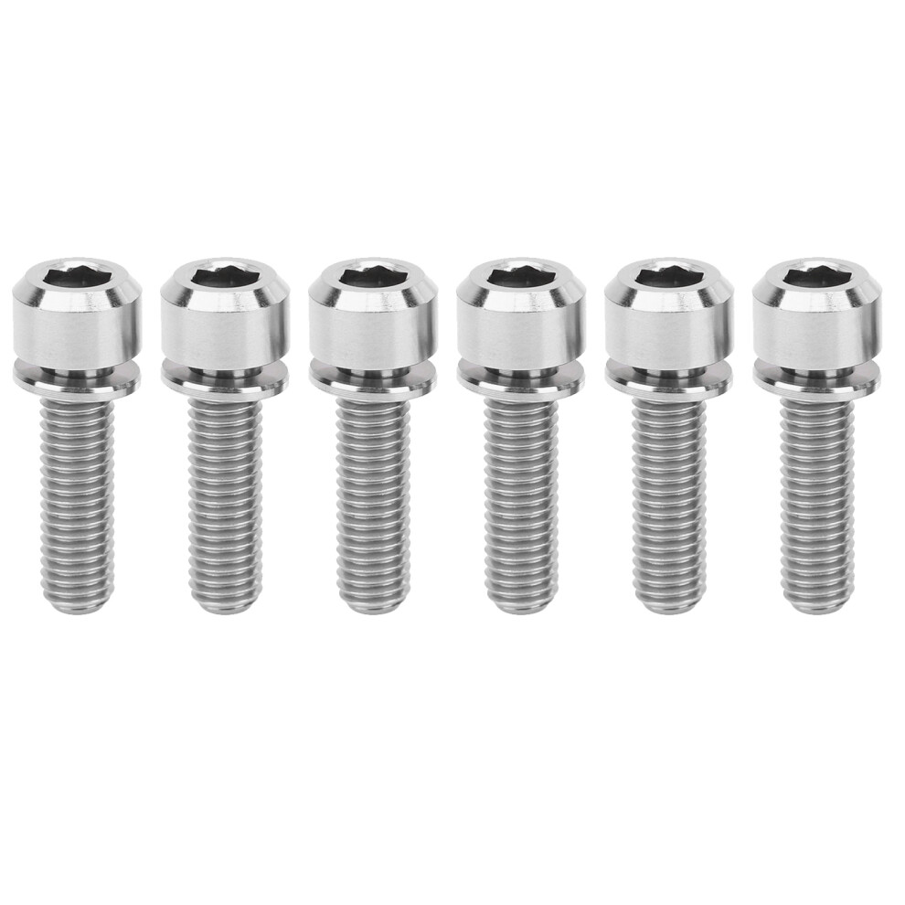 Titanium Alloy Bolt For Bicycle Components, Corrosion Resistance M5x18 Stem Fastener With Washer, High-Strength Lightweight Mounting Screw For Handleb 9301476896748