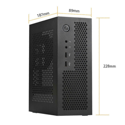 A09 HTPC Mini ITX PC Case per PC da gioco, Case desktop USB 2.0 per Personal Computer 2