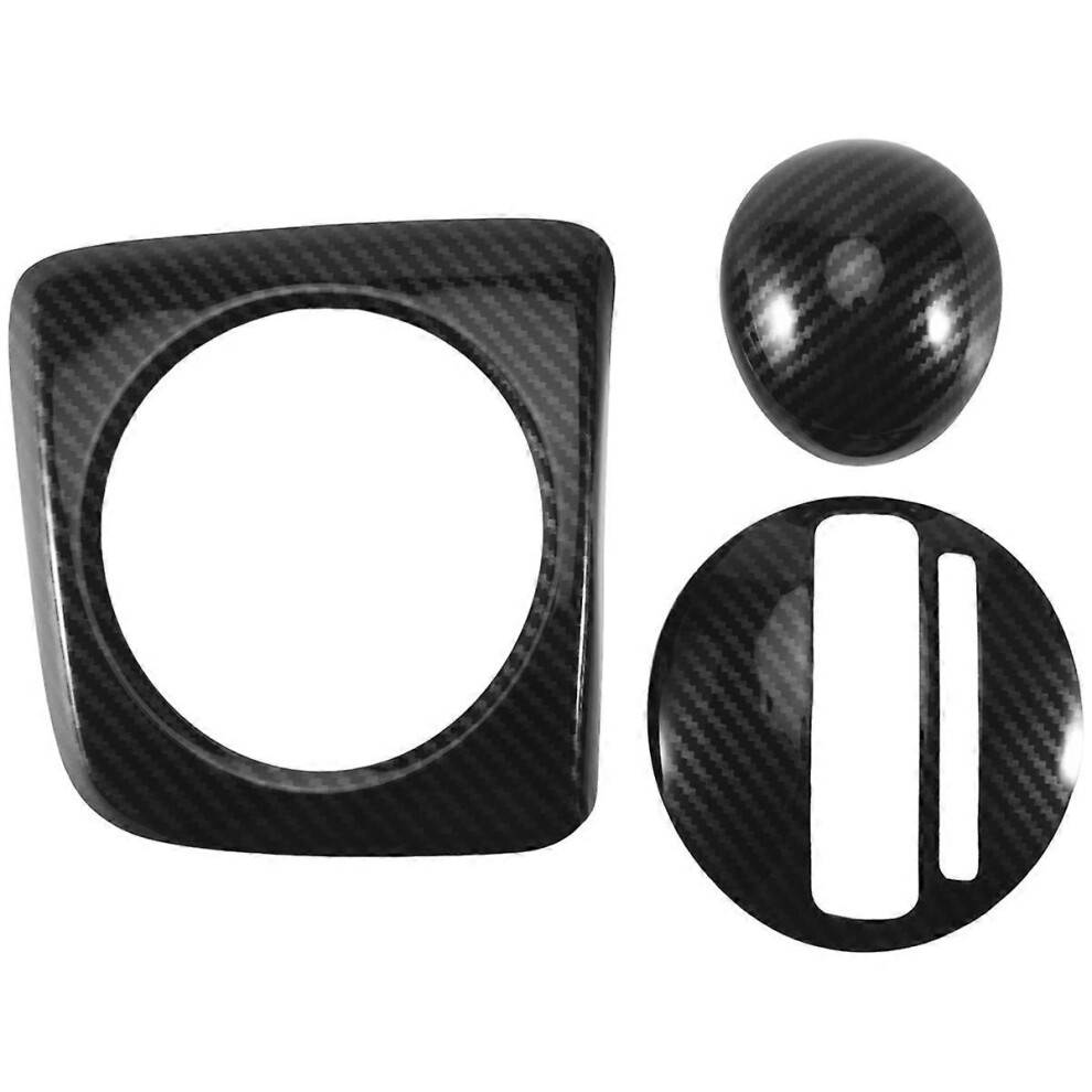 3 Pieces At Auto Carbon Fiber Gear Shift Panel Cover Trim Rhd Compatible With Honda Civic 2006-2011 Rhd 8096199389646