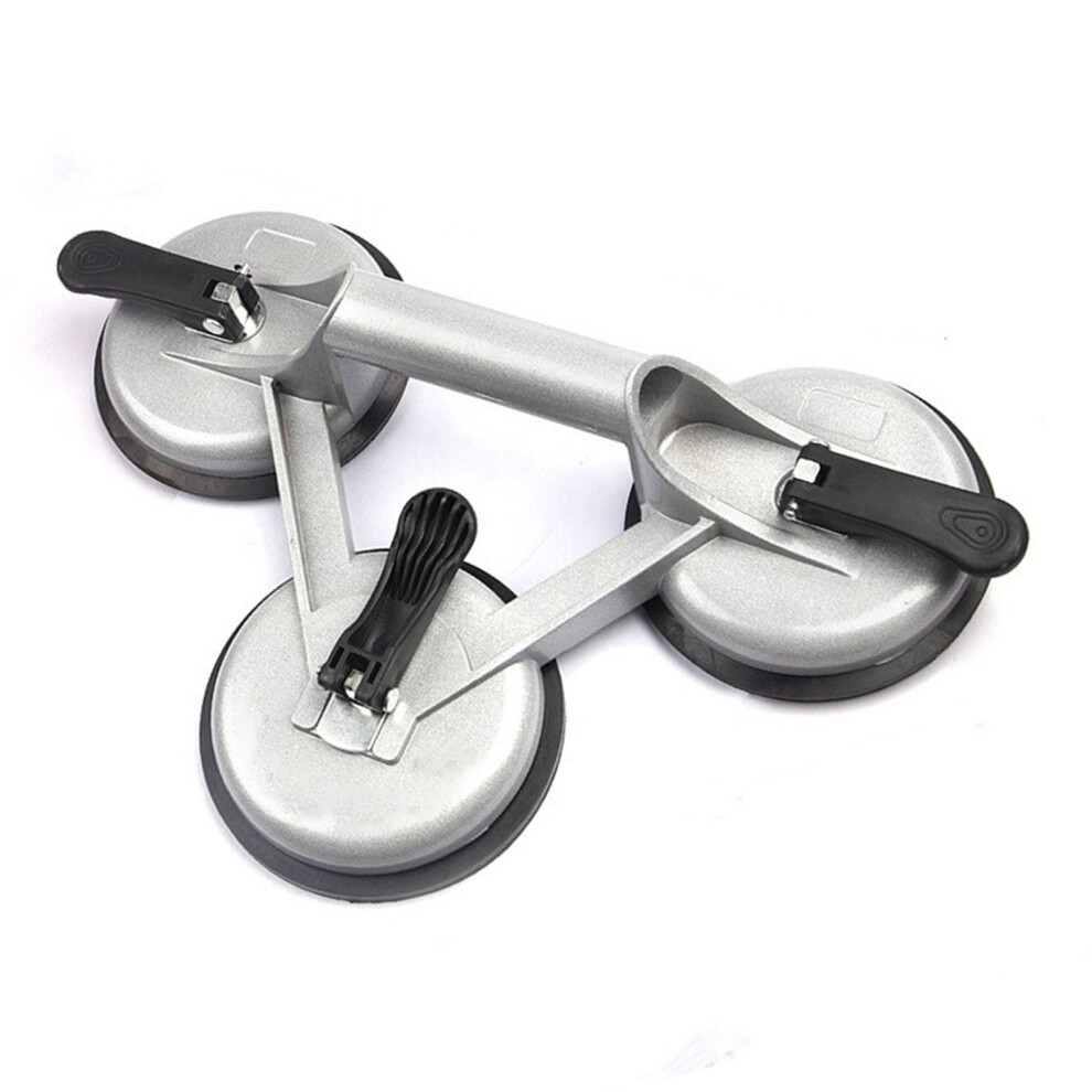 Aluminum Alloy Glass Suction Cup Lifter 13.6"X10.4" Non Slip Silver 8401371989659