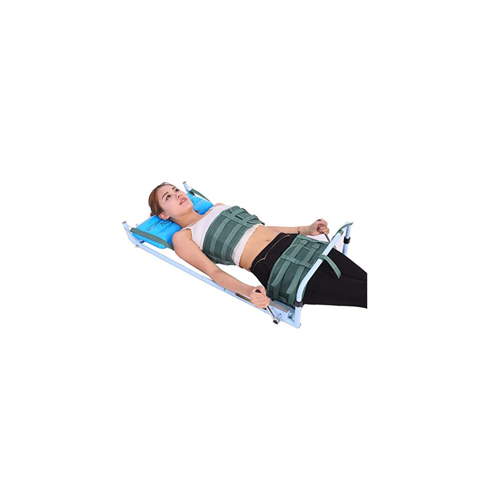 Lumbar Traction Device for Bed, Portable Back Support and Spine Posture Corrector for Pain Relief, Helps Alleviate Lumbago and Low Back Discomfort
