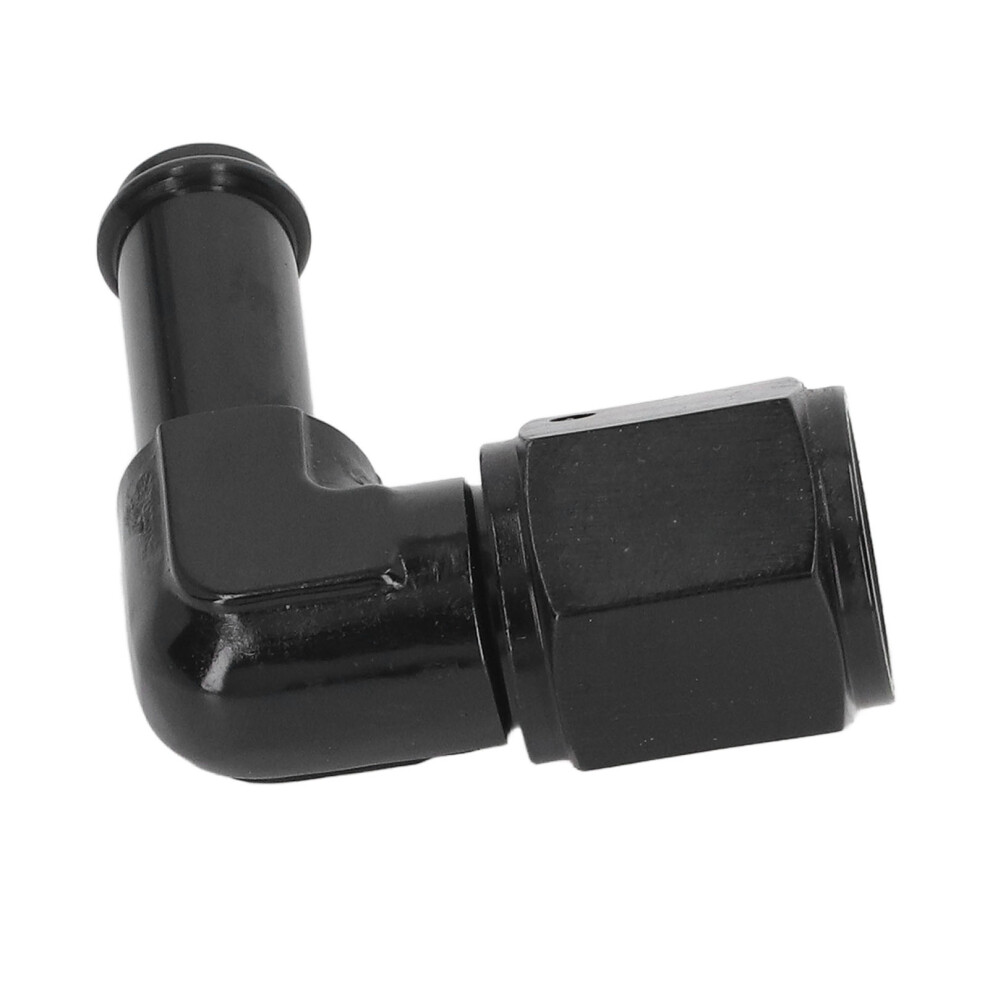 90 Fuel Hose End Fitting 6An Female To 3/8In Aluminum Alloy Black 8221380911997