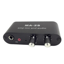 3.5mm Condenser Microphone Amplifier Headphone Amplifier Music Audio Preamplifier Mixing Console MA-2S