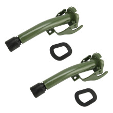 2 Stück universaler Metall-Kraftstoffkanalauslauf, 26 cm flexibler Schlauch, Öl & Wasser