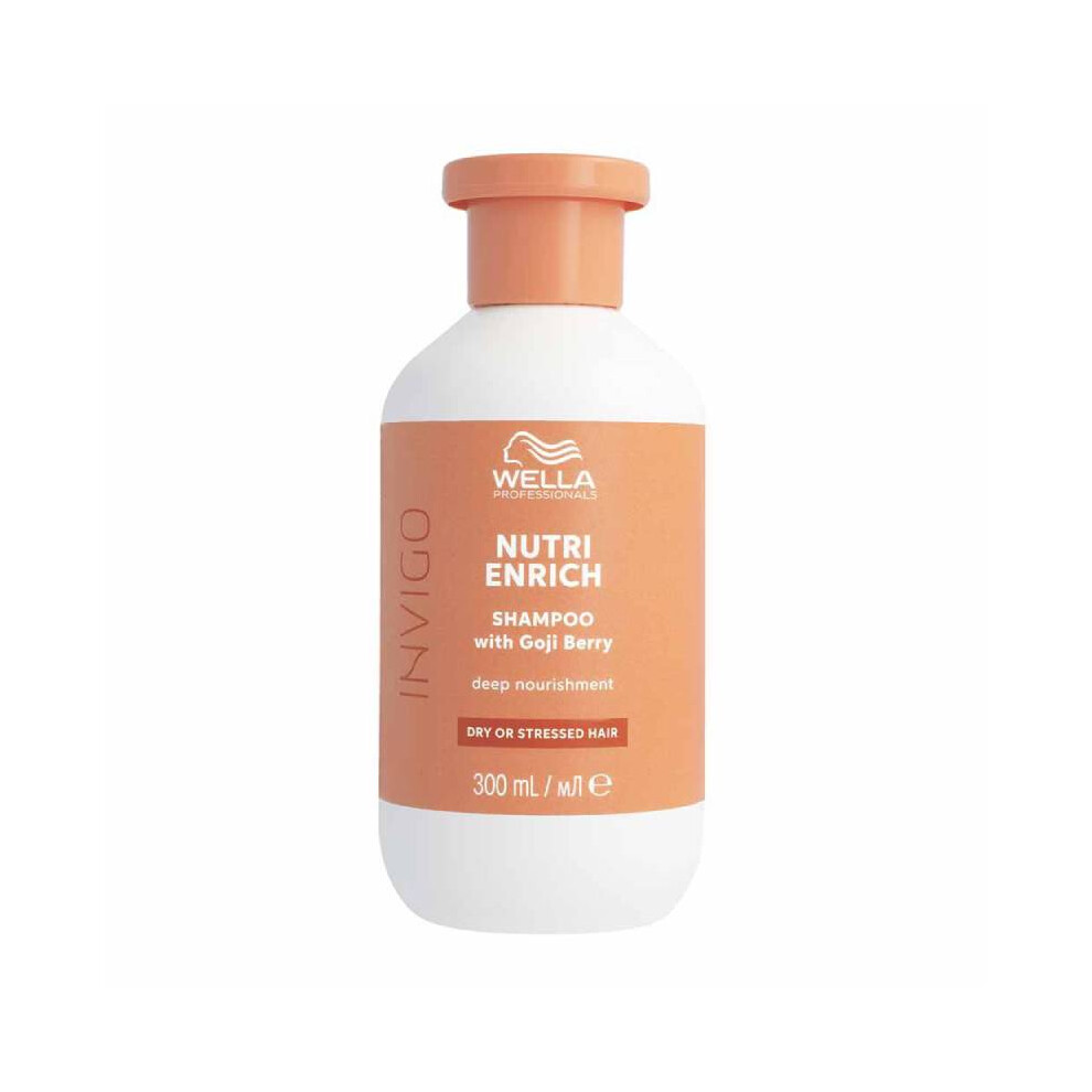 Wella Professional Hair Care, Invigo Nutri-Enrich Shampoo For Dry Damaged Hair, Deeply Nourishing Shampoo 300Ml