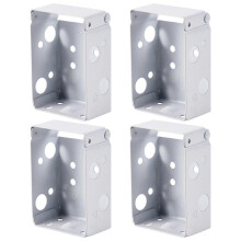 4 blind rail brackets, 2-inch flat mounting brackets for top rail (white)
