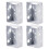 4 blind rail brackets, 2-inch flat mounting brackets for top rail (white) 1