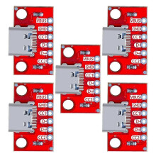 5pcs/lot USB Type-C Breakout Board Serial Basic Breakout Female Connector Type PCB Converter Board