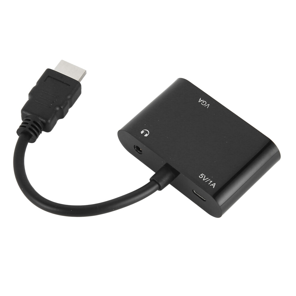 Hdmi To Vga Adapter, 1920X1080, 3.5Mm Sound Interface Black 3211371984517