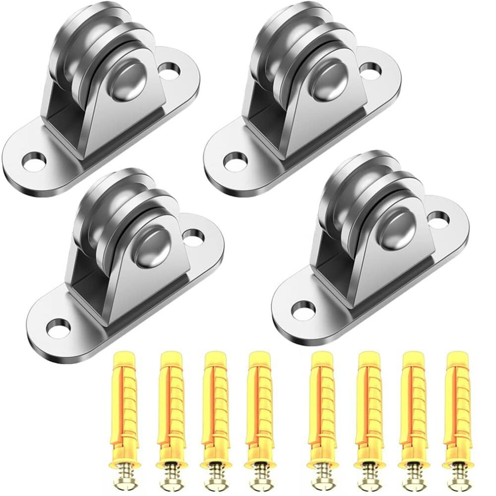 Carbon Steel Pulley Block Small Silent Pulley Block 4Piece Diy Moving Kit For Material Handling 9347817191899