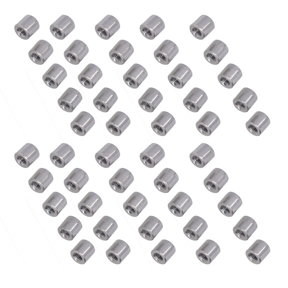 50Pcs M4 Stainless Steel Coupling Nut Durable Rod Connector Easy Install 4681371984722