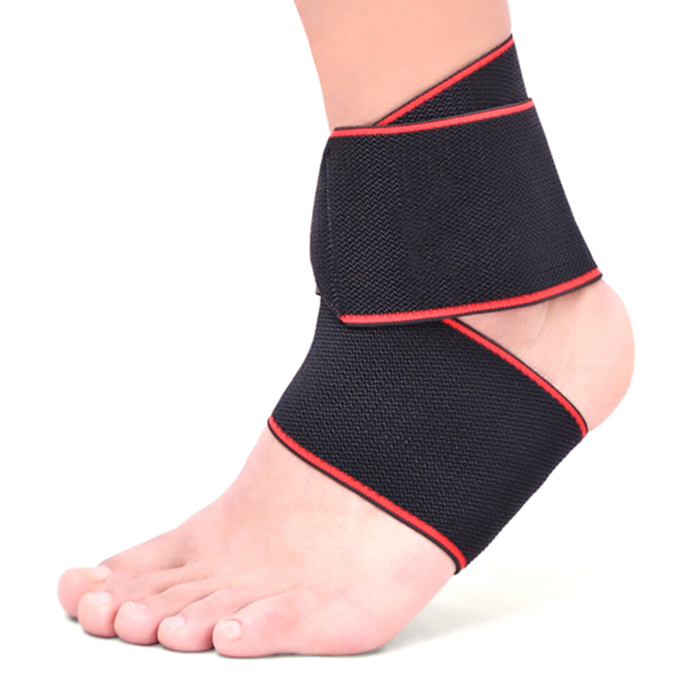 Red Elastic Ankle Brace Relief Pain Support For Arthritis & Sprains