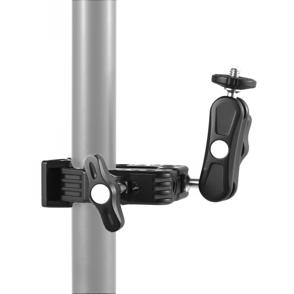 Aluminium Super Clamp With Dual 360 Ballhead 1.5Kg Load 1/4 & 3/8 Threads 8771380917388