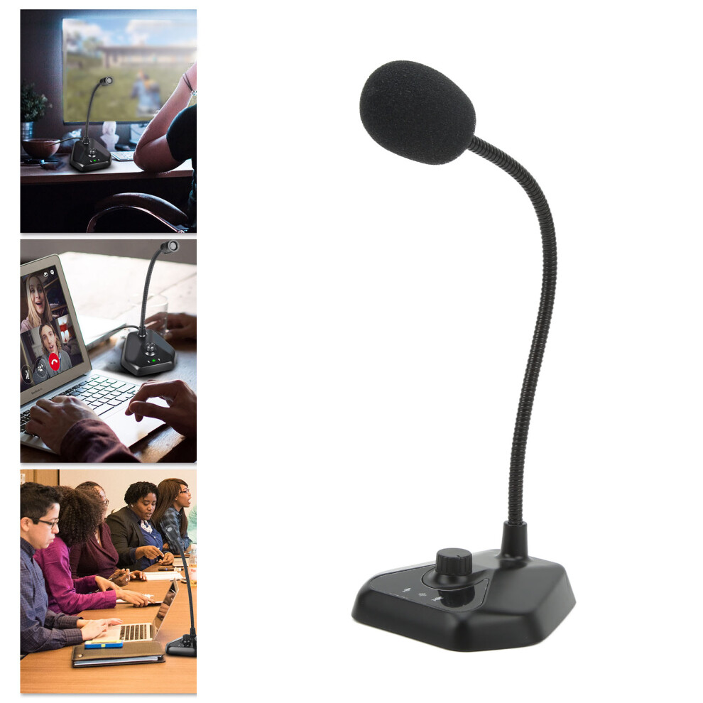 Usb Microphone With Mute Button, Gooseneck, 2M Cable For Streaming & Conferencing 4971371990312
