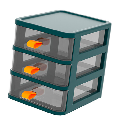 Innovative Plastic Storage Solution, Transparent Design Multi-Layer Drawer Box For Efficient Classification And Organization Of Desktop Sundries, 1