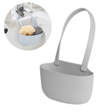 Organizador ecológico para fregadero de cocina, con correa ajustable para colgar la esponja y el cepillo de cocina. Fabricado en plástico TPR sin
