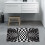 Magic Tunnel Interior Backdrop Decor, Black White Checkered Backdrop Geometric Checkerboard Background with 3D Illusion, Vortex Photography Backdrop 3