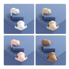 Protezioni angolari in silicone per la sicurezza dei bambini, protezioni angolari per mobili con simpatico design a cartoni animati, facili da usare,