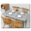 Fitted Rectangle Tablecloth with Non Slip Design, PVC Waterproof Cover Featuring Secure Fit Elastic Lining, Flannel Backed Protector for Kitchen 2