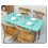 Waterproof Table Protector for Rectangular Tables, Easy to Clean Washable Tablecloth, PVC Flannel Back Elastic Edges Cover for Dining Kitchen Patio 3