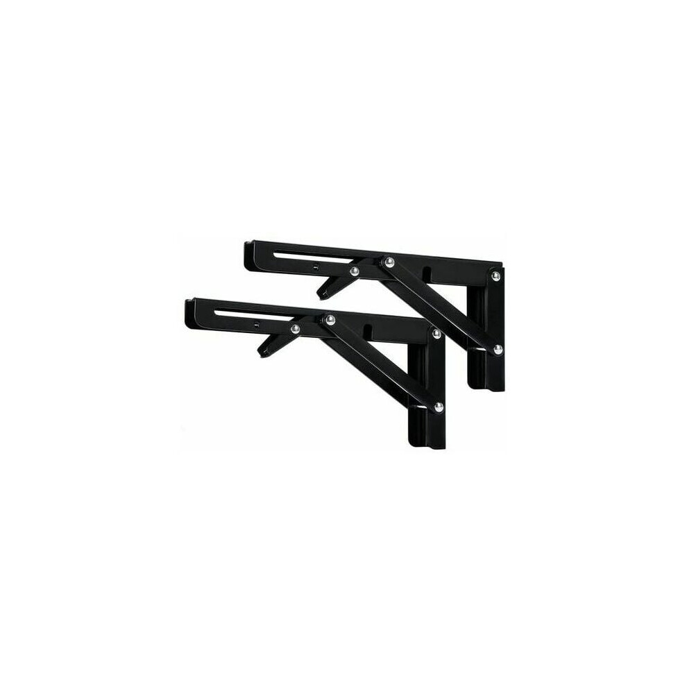 Fontainebleau Black Shelf Bracket, Space Saving Design With Triangle Structure And Smooth Edges, For Your Workshop, Laundry Room, Or Outdoor Space 9173940386686