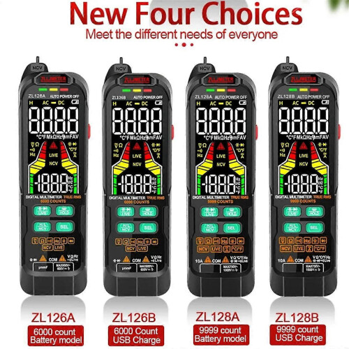 ZLLJMETER Smart Digital Multimeter: AC/DC current detector, voltage, capacitance, temperature, automatic range selection. 2