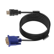 1.8M Blue HDTV HDMI to VGA HD15 Plug Adapter Cable Converter compatible with PC TV DF New