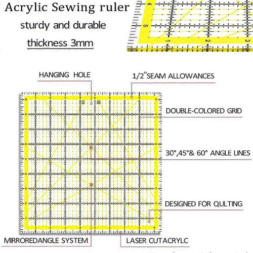 4-delig patchwork linialenset met antislip 2