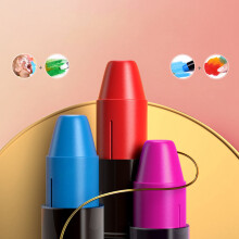 Set de 12 pastels à l'huile lavables pour enfants avec prise en main confortable et coque en plastique