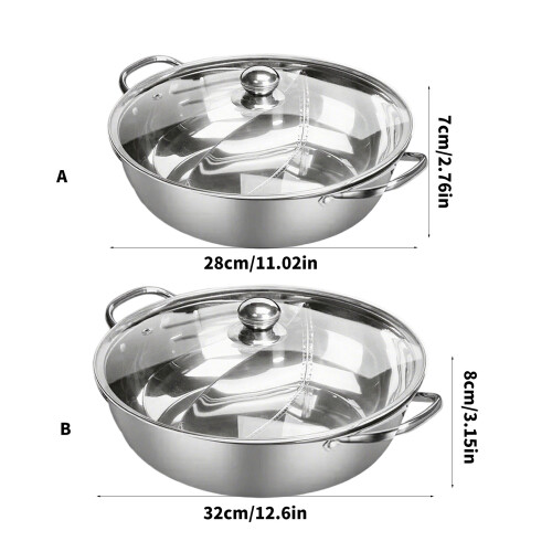 Multiple Functional Stainless Steel Hot Pot Feature-32cm 2