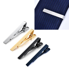 Elegant 4Pcs Tie Clip Set for Men - Gold Silver Black & Navy