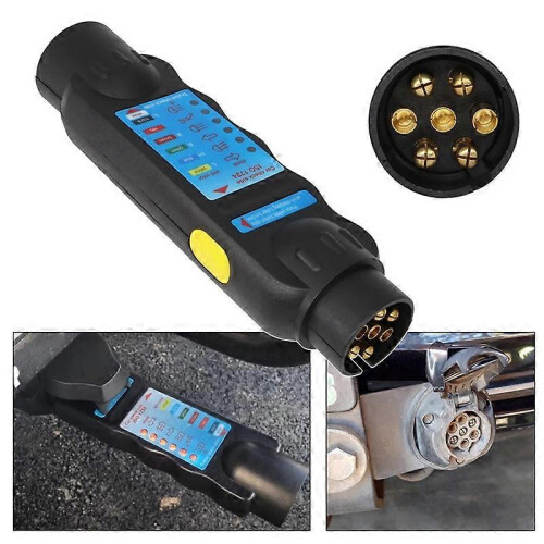 7-Core Trailer Tester 12V RV Cable Signal Tester Plug-Socket Connector Recorder 2