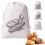 Cotton Bread Storage Bag TPU Lined Interior and Drawstring-B 6