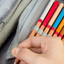 72 Slot Waterproof Pencil Case, Removable Portable Bag, 21x16x6.5cm Black