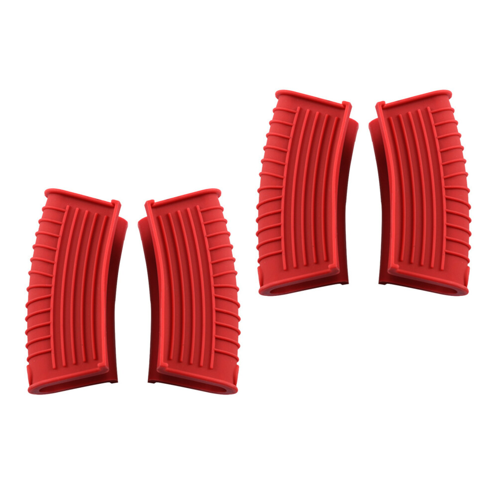 Heat Resistant Silicone Pot Handle Covers Not Slip Grip-Red 7627000710321
