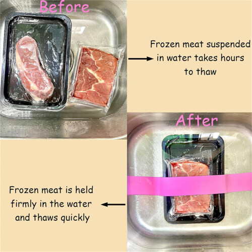 Efficient Food Thawing Tool Strap Works On Meat Seafood-Green 2