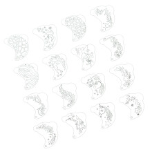 Outil de pochoir d'art de visage, conception de nettoyage-D48