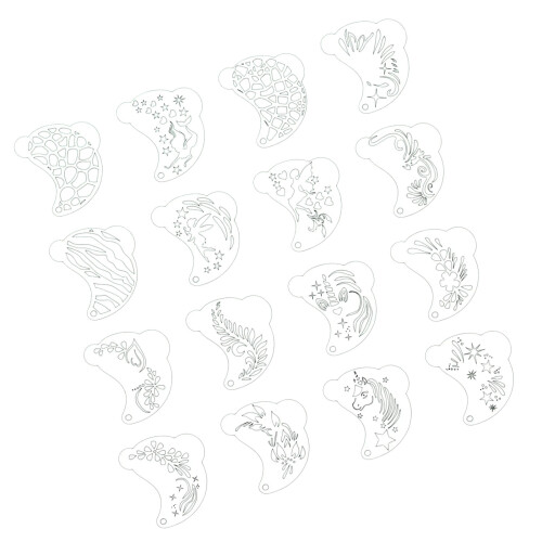 Outil de pochoir d'art de visage, conception de nettoyage-D48