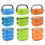 Rectangular Stainles Steel Lunch Container with-2 Orange 2