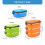 Rectangular Stainles Steel Lunch Container with-2 Orange 4