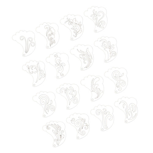Ensemble de pochoirs pour visage d'expression créative,-C94