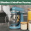 Baking Preparation Tool Mixer Compatible Flour Funnel-White 5