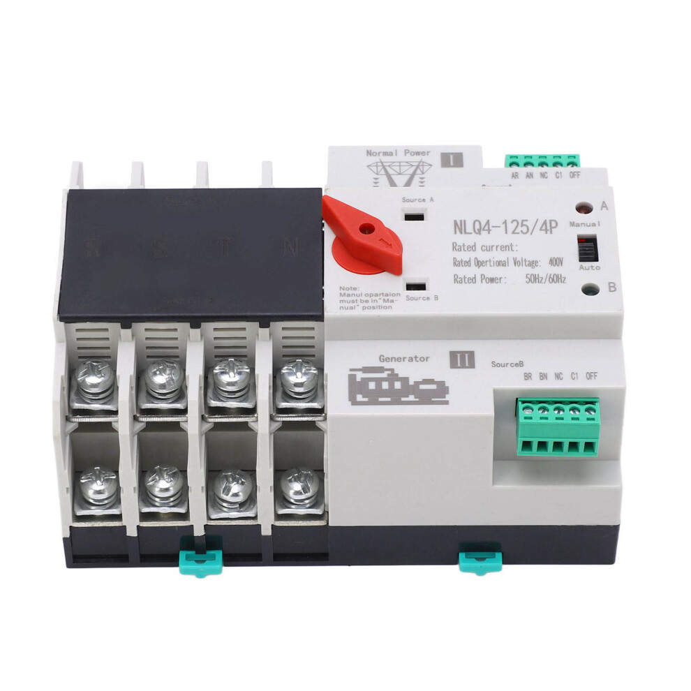 Nlq4 125 4P Dual Power Automatic Transfer Switch, 100A, Ac400v 7691371998312