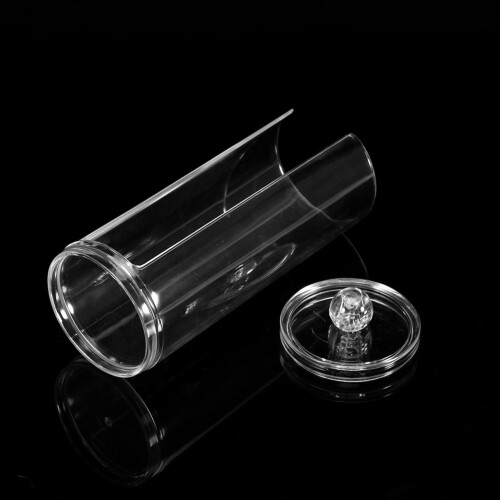 Makeup Remover Pads Organizer, Compact Size for Clear Round Display Cases, Transparent Container with Versatile and Practical Design 1