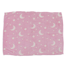 Leuchtende Magie, superweiche Fleece-Sternendecke für Kinder, rosa Sternendecke für Mädchen, kuschelige Überwurfdecke mit Leuchteffekt, ideal