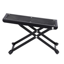 Classical Guitar Foot Rest, Foldable Design with Adjustable Height, Non-Slip Rubber Pad for Floor Protection, Ergonomic Shape, Heavy Duty Metal
