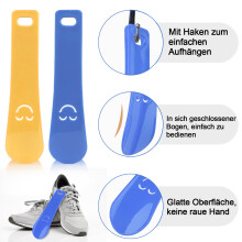 Ergonomic Shoe Horn for Men Women, Portable Travel Shoe Horn Lightweight Plastic Shoehorn with Angled Non-Slip Handle Sturdy Shoe Helper, Easy to