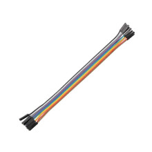 Confezione da 10 cavi di collegamento femmina a 1 pin da 20 cm, multicolore.